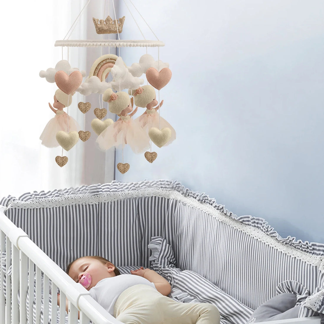 Princess Ballerina Baby Mobile | Handmade Felt Crib Mobile | Newborn Gift