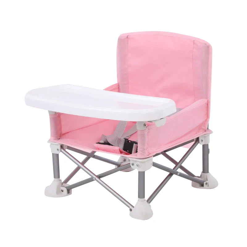 Folding Baby Camp Chair with Detachable Table | Infant High Chair for Travel, Camping, and Beach