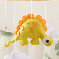 Handmade Stegosaurus Dinosaur Crib Mobile | Soft Felt & Natural Wood | Nursery Decor