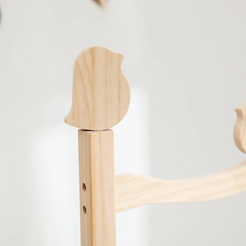 Elegant Wooden Cot Arm for Nursery Mobiles - Floor Stand Design