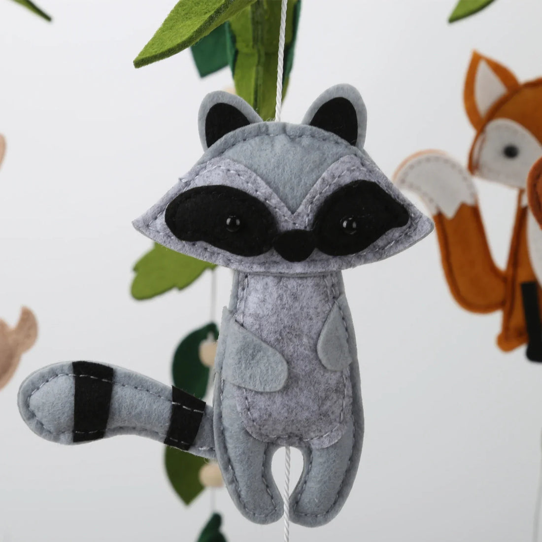 Woodland Felt Baby Nursery Mobile - Forest Animals Crib Cot Mobile