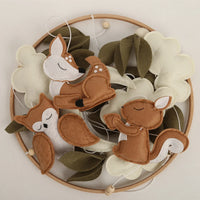 Woodland Baby Mobile – Forest Animal Crib Mobile with Squirrel, Owl & Deer