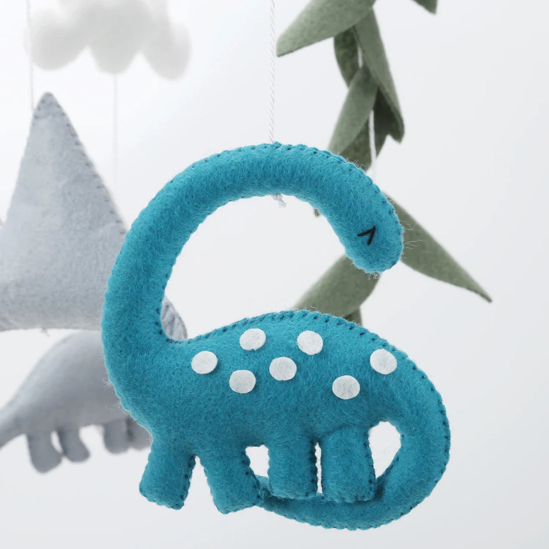 Premium Dinosaur Felt Baby Mobile | Jurassic Nursery Hanging Decor | Dino-Themed Nursery Mobile