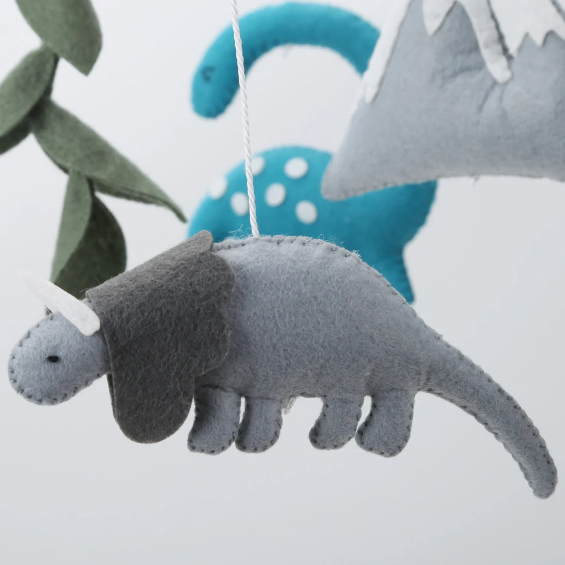 Premium Dinosaur Felt Baby Mobile | Jurassic Nursery Hanging Decor | Dino-Themed Nursery Mobile