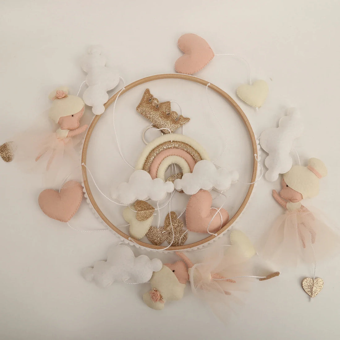 Princess Ballerina Baby Mobile | Handmade Felt Crib Mobile | Newborn Gift