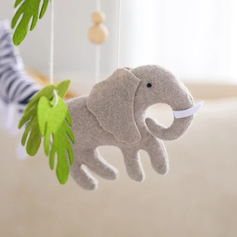 Safari Adventure Nursery Mobile with Felt Animal