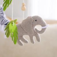 Safari Adventure Nursery Mobile with Felt Animal