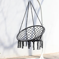 Hammock Hanging Swinging Chair,Hanging Cotton Rope Swing Chairs with Cushion and Hardware Kits, Hanging Chairs for Indoor Balcony and Outdoor Use,Perfect for Kids, Adults, (330 Lbs)