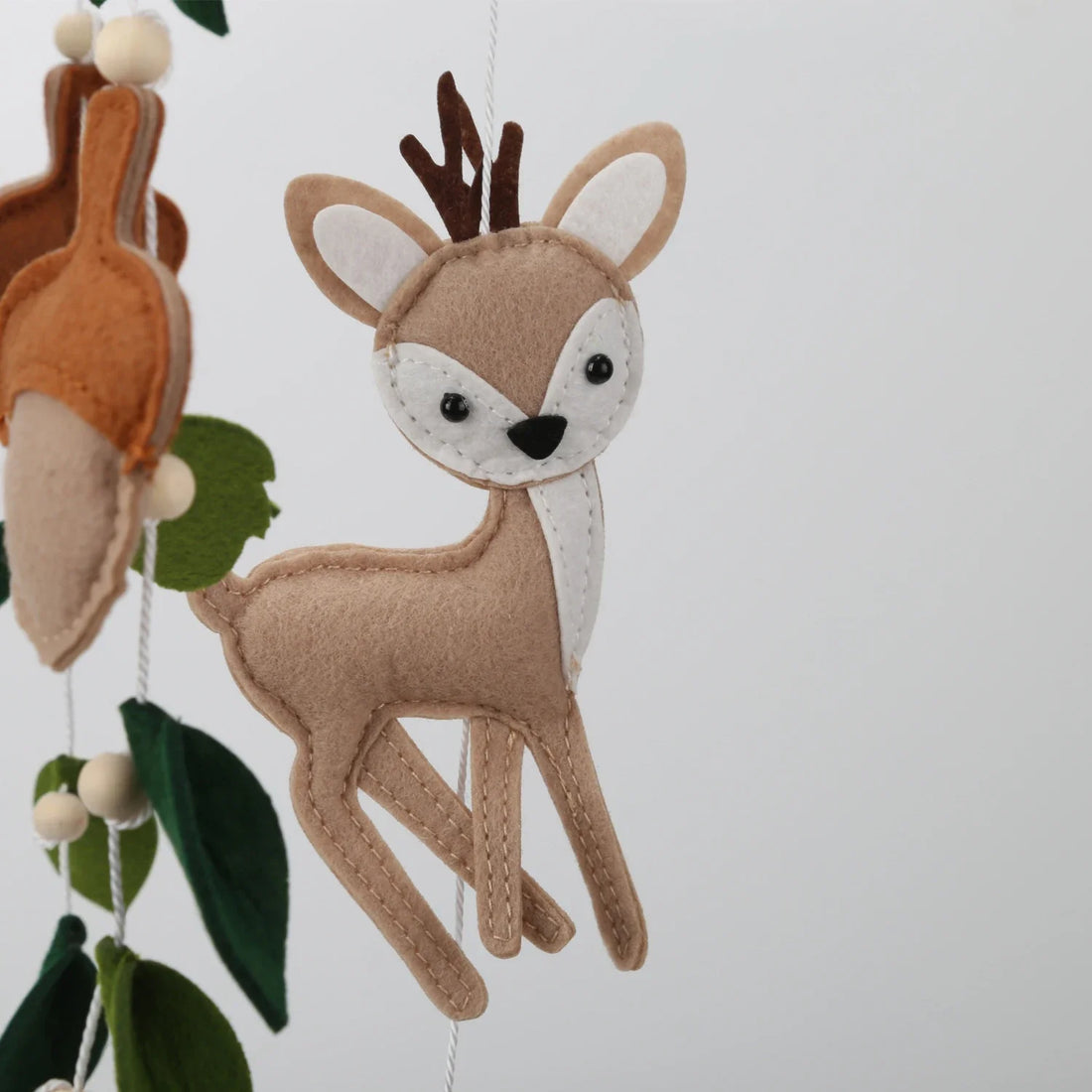 Woodland Felt Baby Nursery Mobile - Forest Animals Crib Cot Mobile