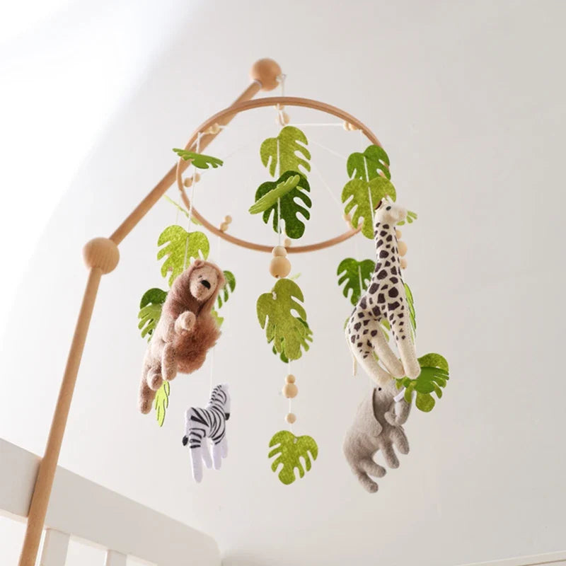 Safari Adventure Nursery Mobile with Felt Animal