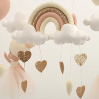 Princess Ballerina Baby Mobile | Handmade Felt Crib Mobile | Newborn Gift