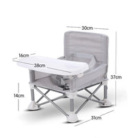 Folding Baby Camp Chair with Detachable Table | Infant High Chair for Travel, Camping, and Beach
