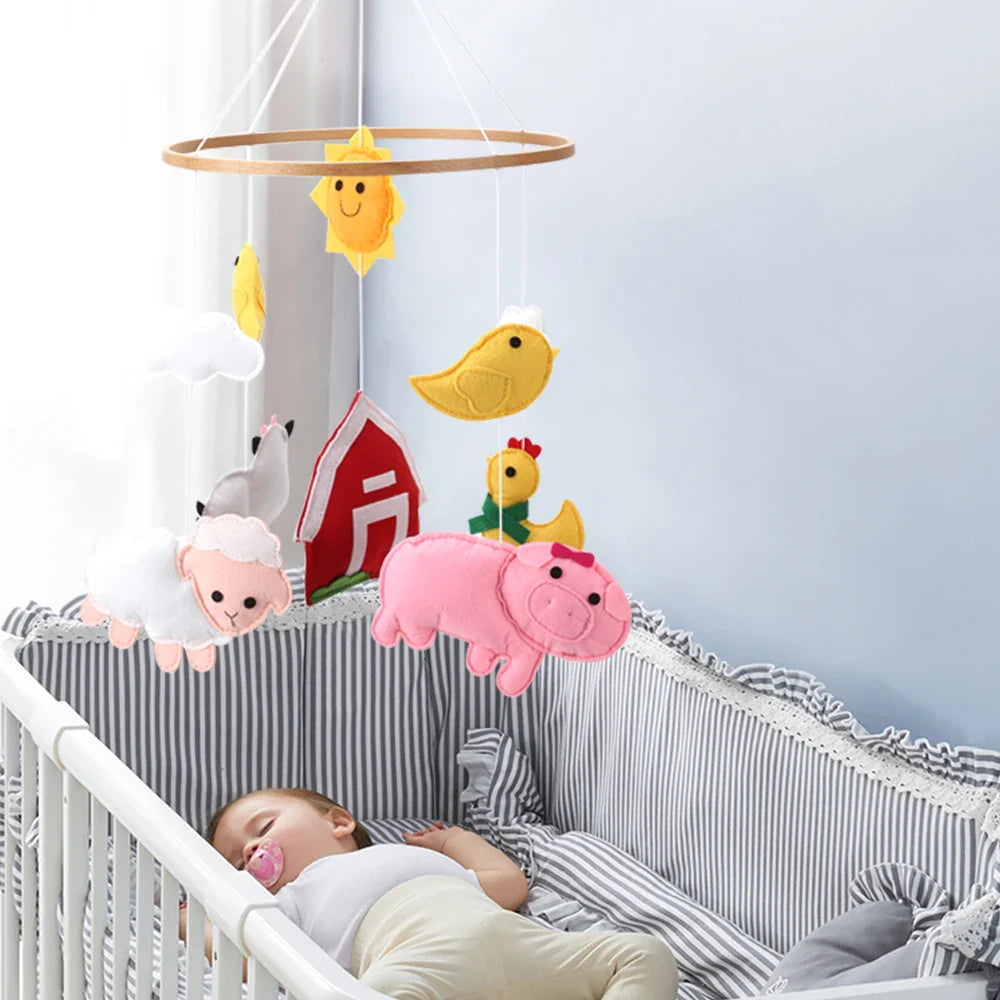 Barnyard Animals Felt Mobile - Handmade Nursery Decor