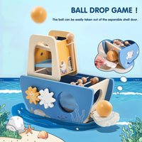 5-in-1 Multi-Activity Wooden Boat Busy Cube | Montessori-Inspired Educational Toy