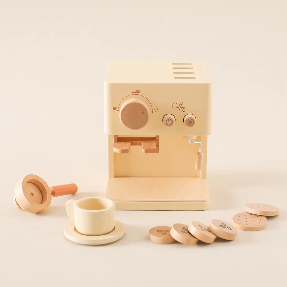 Wooden Toddler Play Coffee Machine