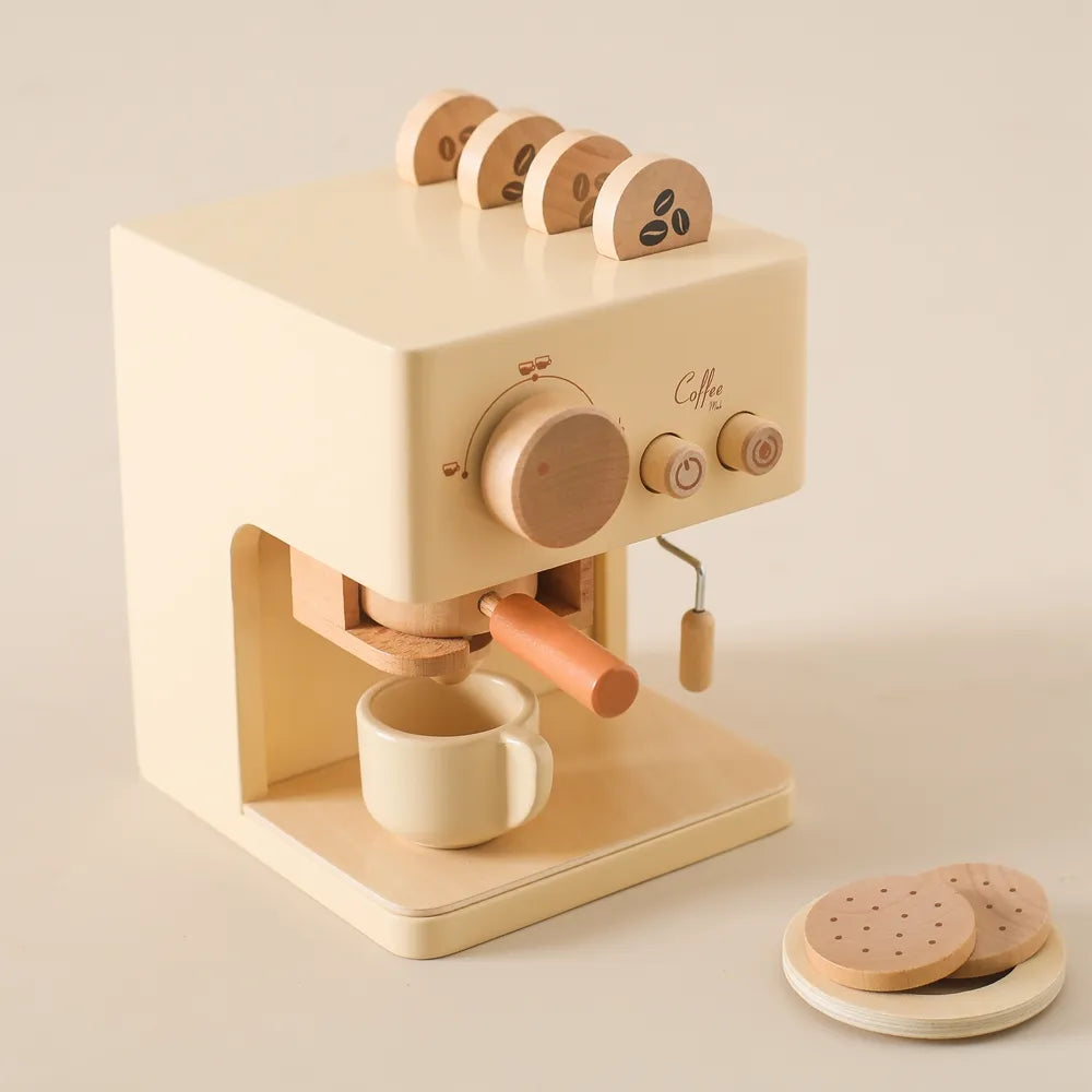 Wooden Toddler Play Coffee Machine