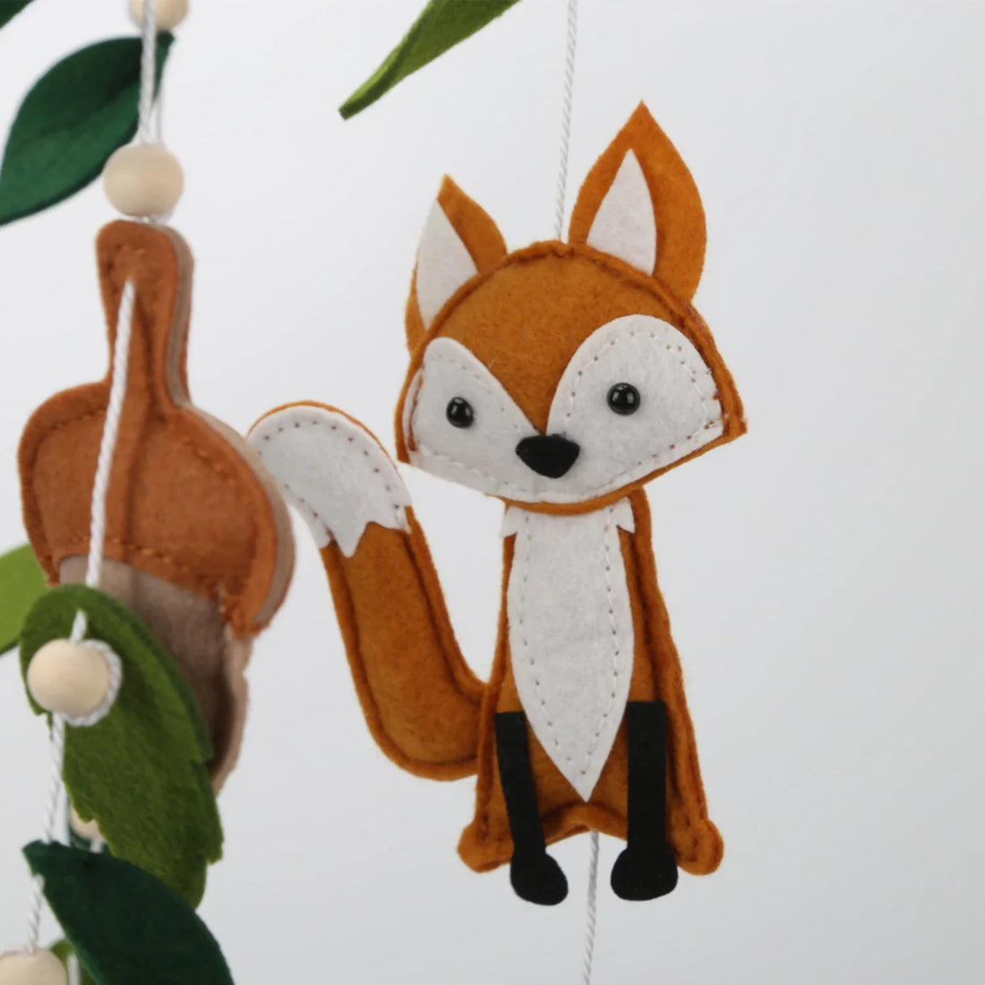 Woodland Felt Baby Nursery Mobile - Forest Animals Crib Cot Mobile