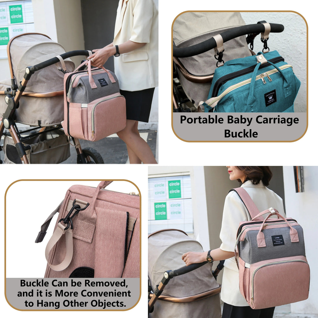4-in-1 Mommy Backpack & Portable Crib