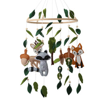 Woodland Felt Baby Nursery Mobile - Forest Animals Crib Cot Mobile
