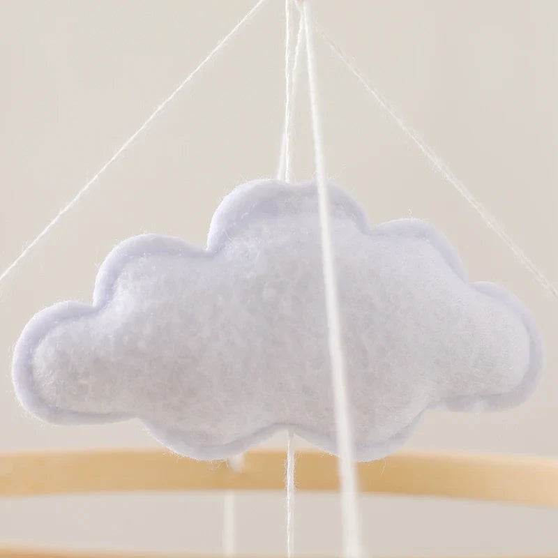 Handmade Tyrannosaurus Rex Dinosaur Crib Mobile Nursery Decor | Soft Felt & Natural Wood