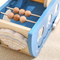 5-in-1 Multi-Activity Wooden Boat Busy Cube | Montessori-Inspired Educational Toy