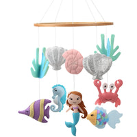 My Little Mermaid Baby Mobile - Under the Sea Musical Mobile Ocean Animals Cot Mobile