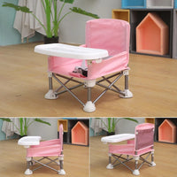 Folding Baby Camp Chair with Detachable Table | Infant High Chair for Travel, Camping, and Beach