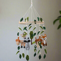 Woodland Felt Baby Nursery Mobile - Forest Animals Crib Cot Mobile