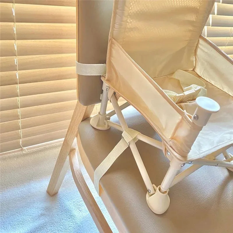 Folding Baby Camp Chair with Detachable Table | Infant High Chair for Travel, Camping, and Beach