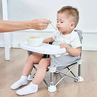 Folding Baby Camp Chair with Detachable Table | Infant High Chair for Travel, Camping, and Beach