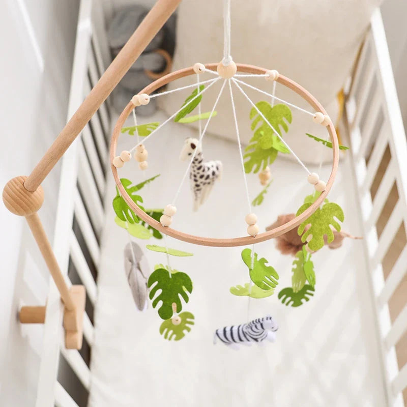 Safari Adventure Nursery Mobile with Felt Animal