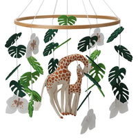 Giraffe Mum & Calf Crib Mobile | Jungle Safari Nursery Decor