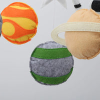 Space Nursery Mobile | Solar System Baby Crib Mobile with Felt Astronaut & Spaceship | Perfect Baby Shower Gift