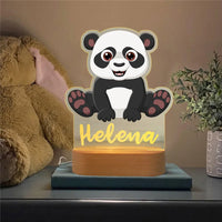 Personalised Zoo Friends Night Light Custom Name LED Lamp for Kids