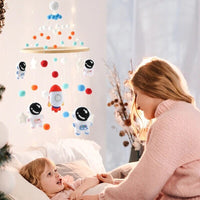 Astronaut Space Explorer Nursery Mobile - Handmade Felt Plush Toy