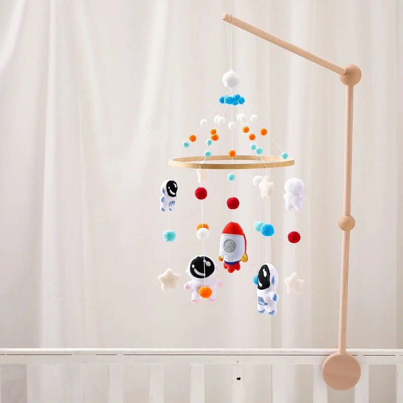 Astronaut Space Explorer Nursery Mobile - Handmade Felt Plush Toy