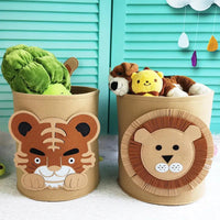 Charming Nordic-Inspired Felt Animal Toy Storage Basket