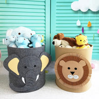 Charming Nordic-Inspired Felt Animal Toy Storage Basket