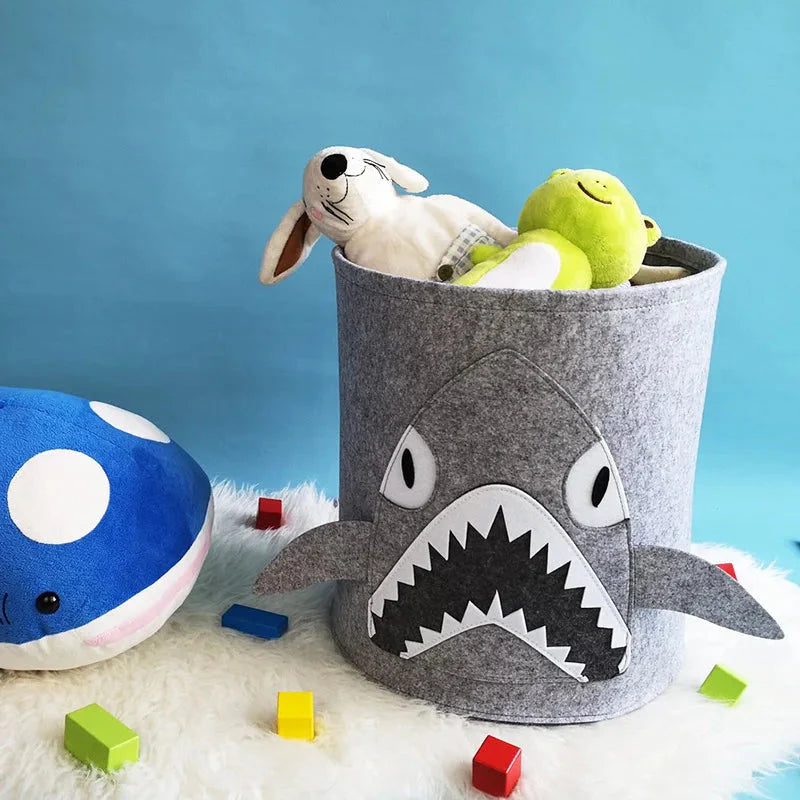 Charming Nordic-Inspired Felt Animal Toy Storage Basket