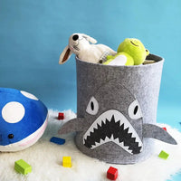 Charming Nordic-Inspired Felt Animal Toy Storage Basket