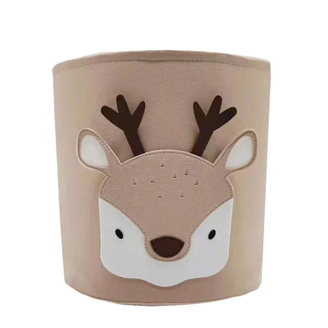 Charming Nordic-Inspired Felt Animal Toy Storage Basket