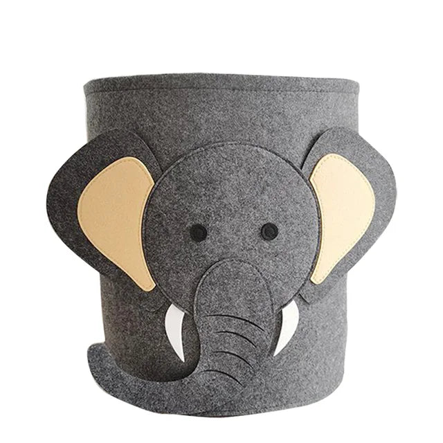 Charming Nordic-Inspired Felt Animal Toy Storage Basket