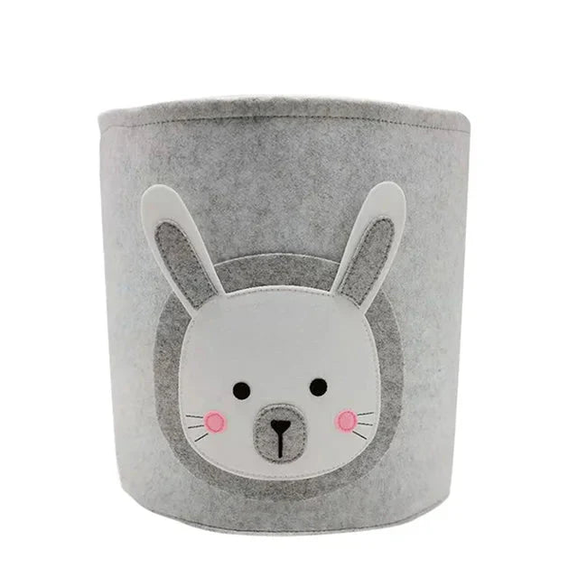 Charming Nordic-Inspired Felt Animal Toy Storage Basket
