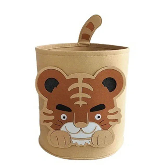 Charming Nordic-Inspired Felt Animal Toy Storage Basket