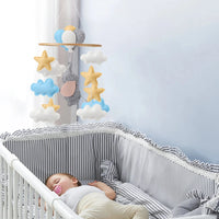 Handmade Baby Elephant Nursery Mobile with Balloons - Luxury Baby Gift