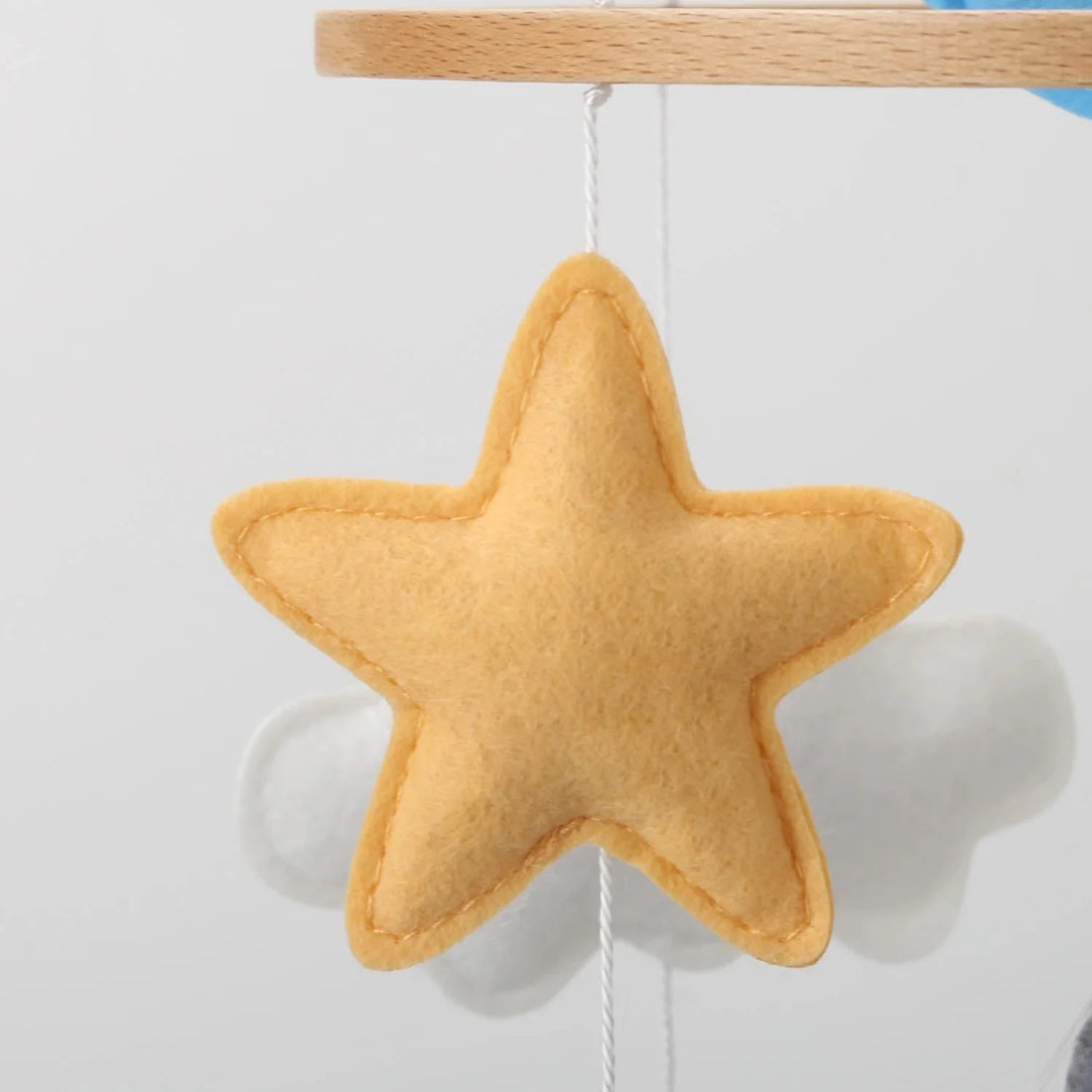 Handmade Baby Elephant Nursery Mobile with Balloons - Luxury Baby Gift