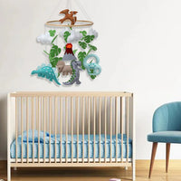 Handmade Prehistoric Dinosaur Nursery Mobile - Premium Felt Decor