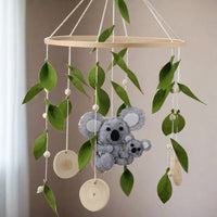Koala Nursery Mobile - Handmade Wool Felt Mobile