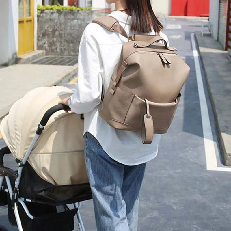 Vegan Leather Nappy Backpack: Style Meets Sustainability