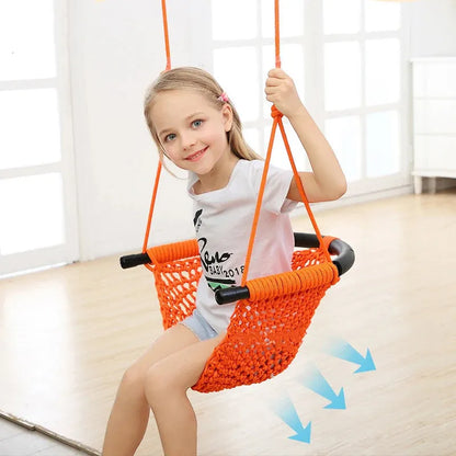 Baby Swinging Hammock Hanging  Chair,Hanging Cotton Rope Swing Chairs with Hardware Kits, Hanging Chairs for Indoor Balcony and Outdoor Use,Perfect for Kids, Adults, (330 Lbs)